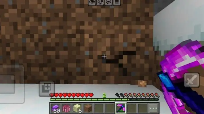 Добыча блока киркой Края