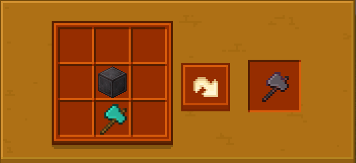 Крафт незеритового большого топора