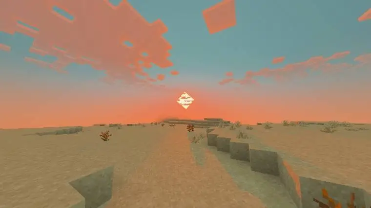 Яркий закат над пустыней