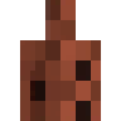 Коричневая окарина в пиксельном стиле