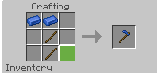 Крафт лазуритной мотыги