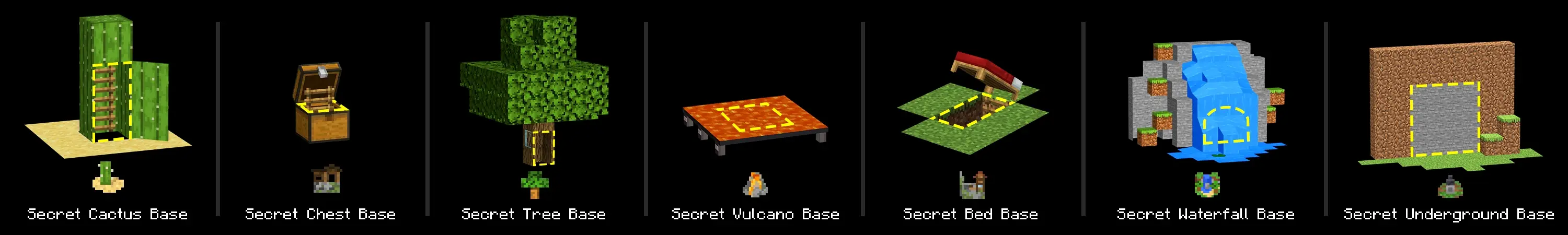 Craftable Secret Bases panorama