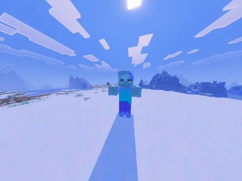 Новый вариант зомби в снежном биоме