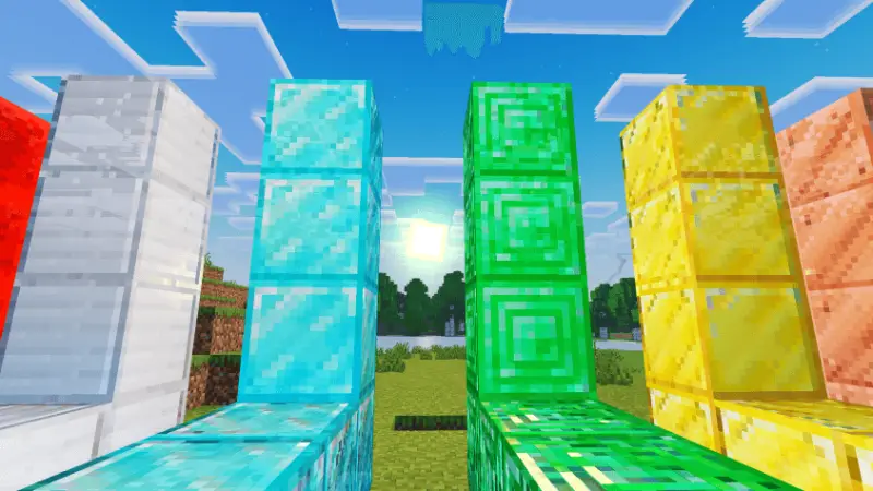 Блики на металлических блоках