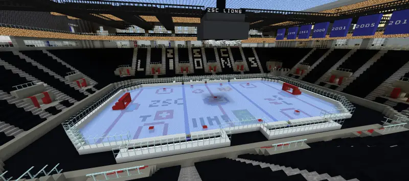 Хоккейная арена под ракурсом