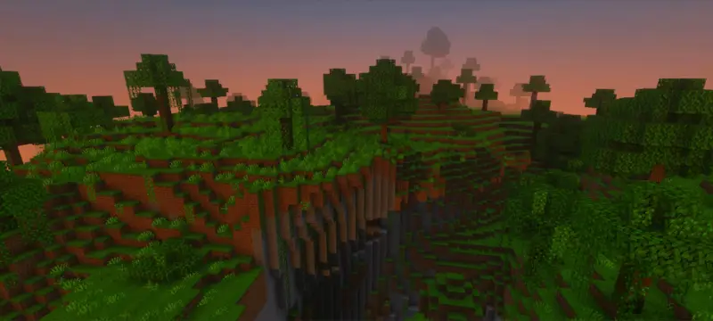 Новый вид гор вечером