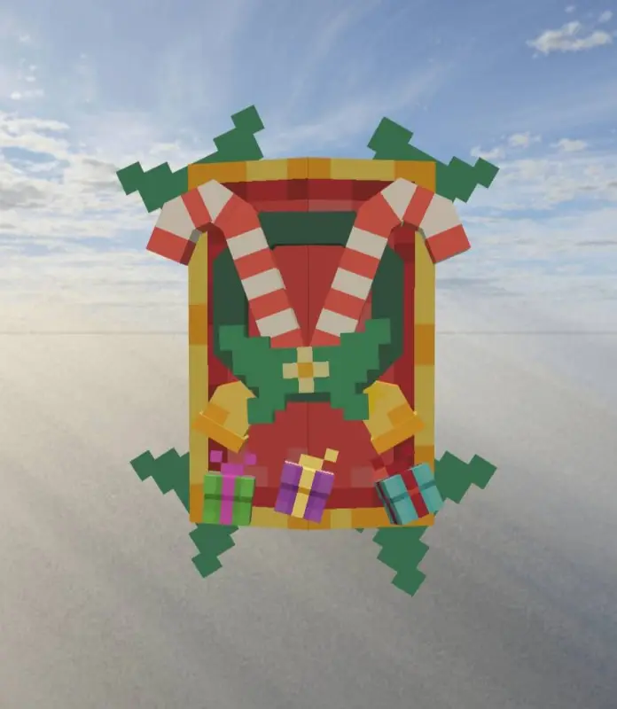 Новогодний вид щита