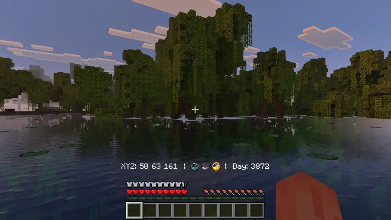 Отображение дней и координат с часами и компасами