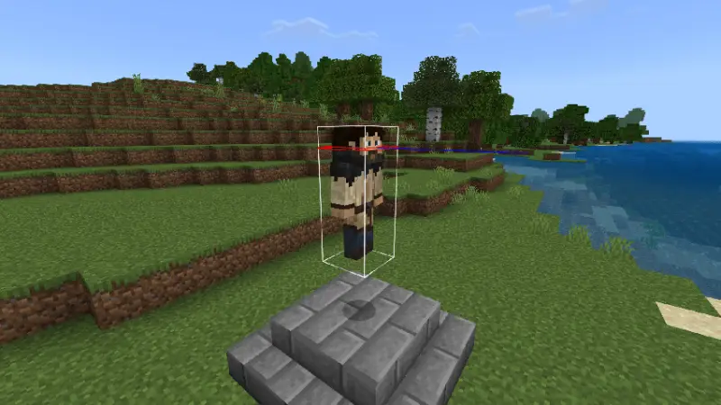 Хитбокс игрока на равнине