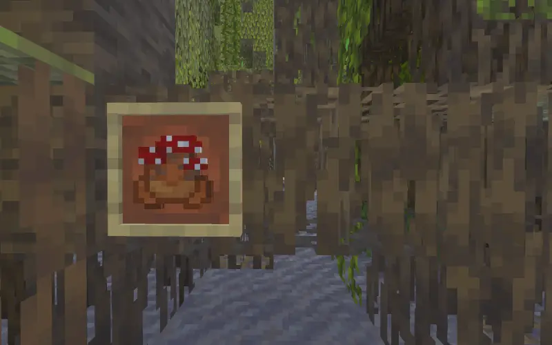 Лягушка в рамке с мухомором