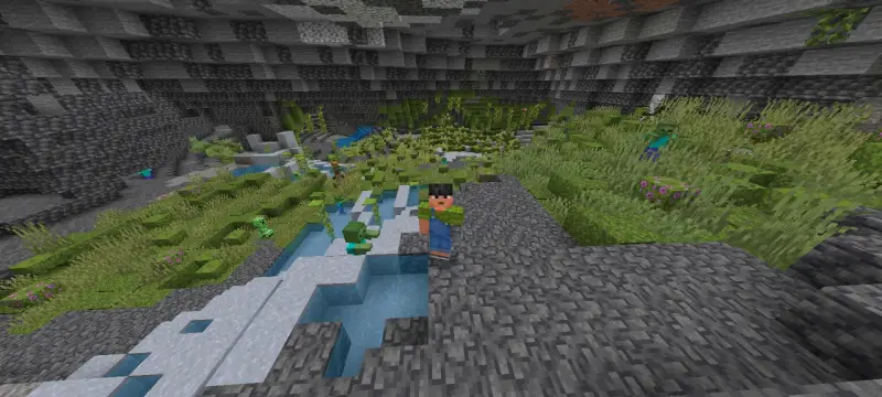 Отсутствие темноты в подземной пышкой пещере