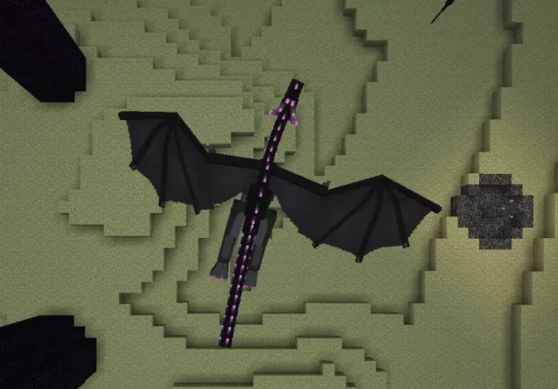 Черный дракон с фиолетовыми шипами