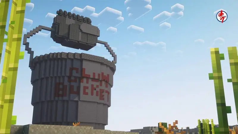 Большой дом в виде ведра