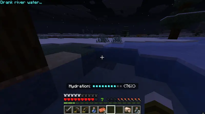 Отображение процентов жажды в игре