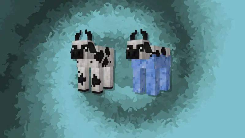 Пятнистая корова и полузамороженная корова