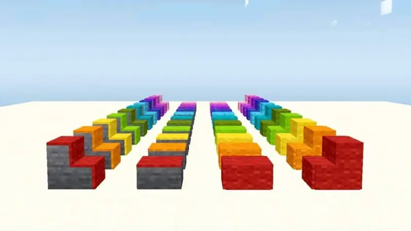 Цветные ковры на разных поверхностях