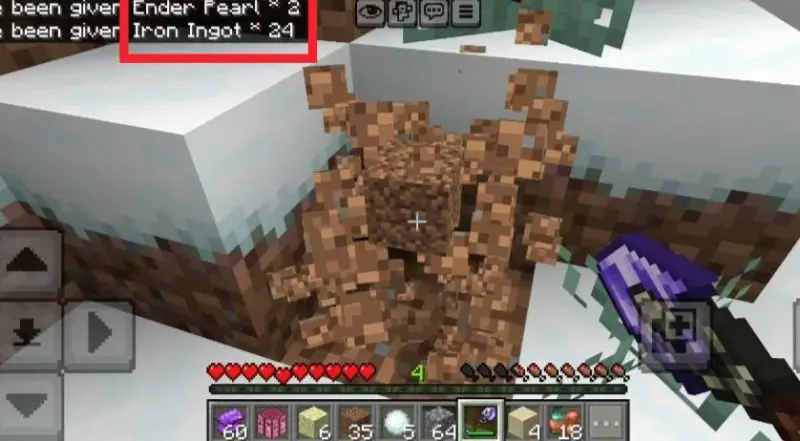 Добыча блока лопатой Края