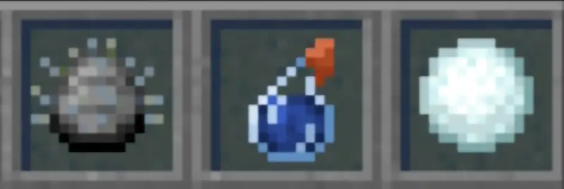 Яйцо чешуйницы, зелье, снежок