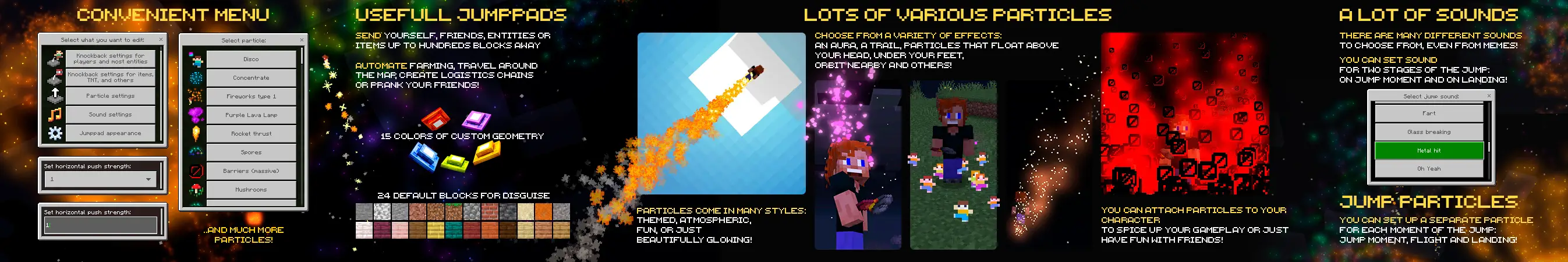 Дополнение Particles & Jumppads 1.0 panorama