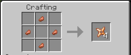 Крафт медного сюрикена