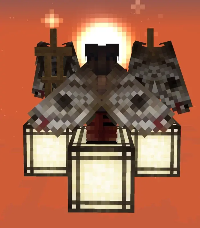 Бежевые крылья на игроке