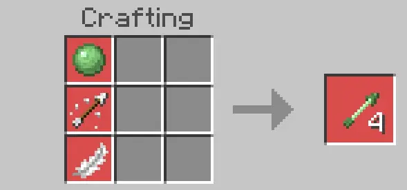 Крафт стрелы из слизи