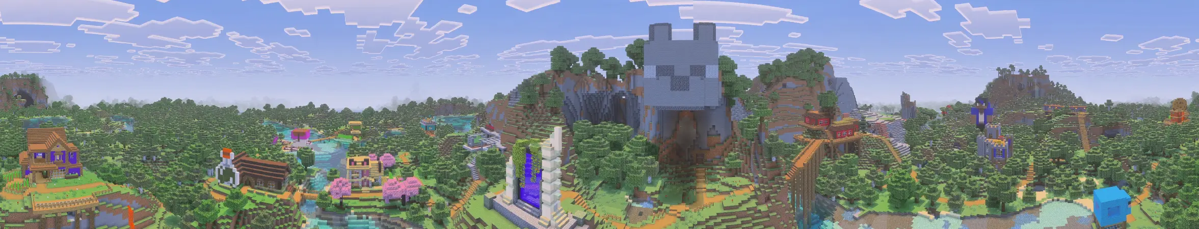 Aphmau's Wolf Mountain panorama
