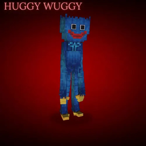 Высоки синий монстр с широкой улыбкой