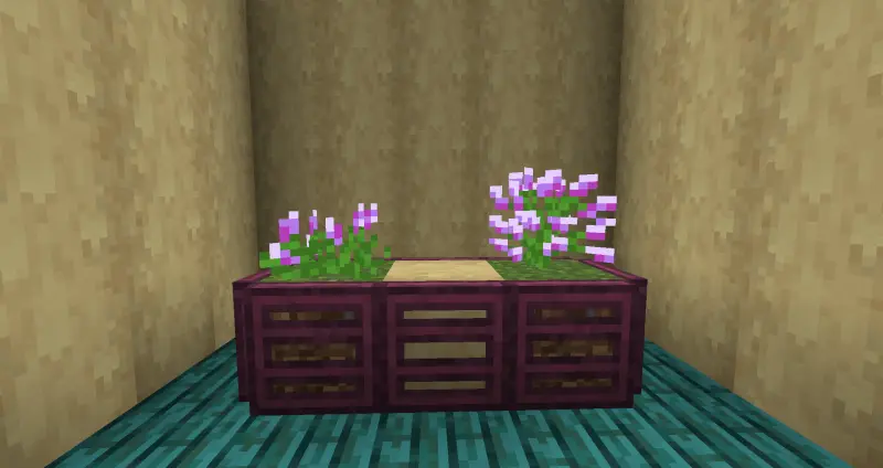 Различные текстуры пурпурного цветка