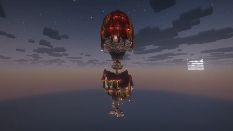 Дом на огромном воздушном шаре