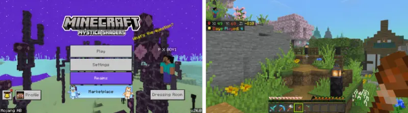 Новый вид главного экрана и хотбара