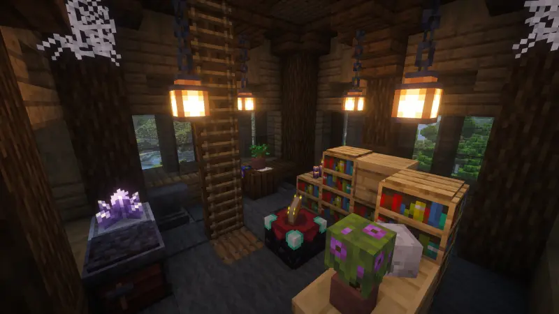 Небольшая комната с книжными полками