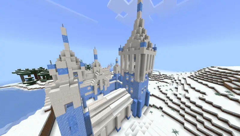 Замок в снежном биоме
