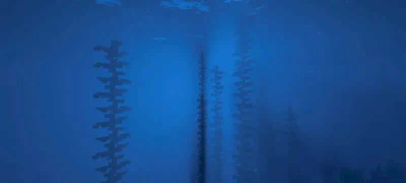 Толща океана с плохой видимостью