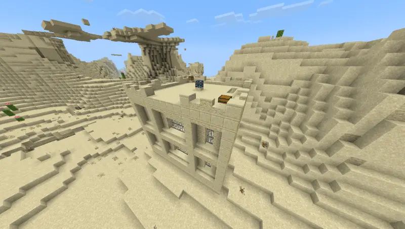 Тюрьма со спавнерами в пустыне