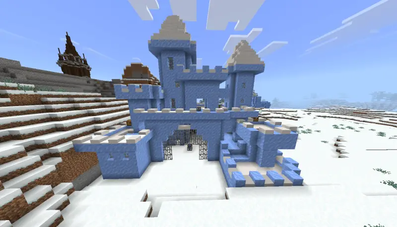 Другой замок в снежном биоме