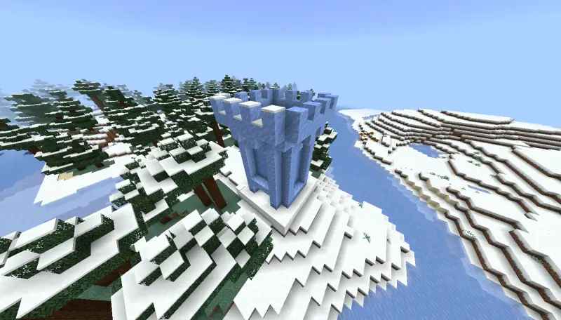 Ледяная башня в снежном биоме