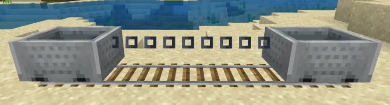 Две вагонетки, соединенные цепью