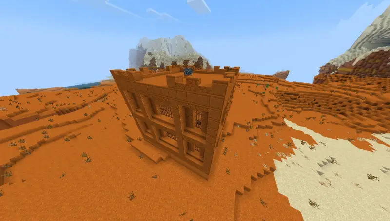 Тюрьма со спавнерами в красной пустыне