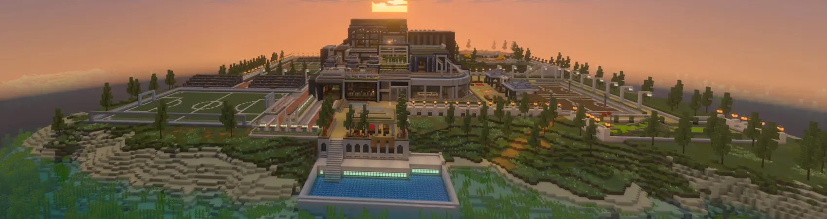 Billionaire Summer Mansion panorama