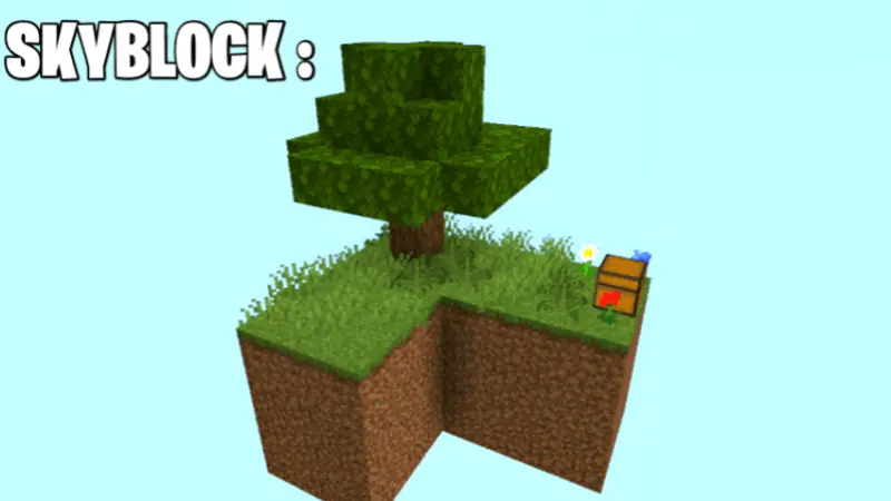 Небольшой остров с деревом и сундуком