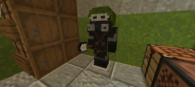 Экипировка на стойке для брони