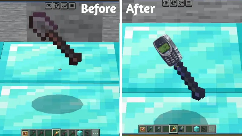 Текстуры лопаты с текстурами и без