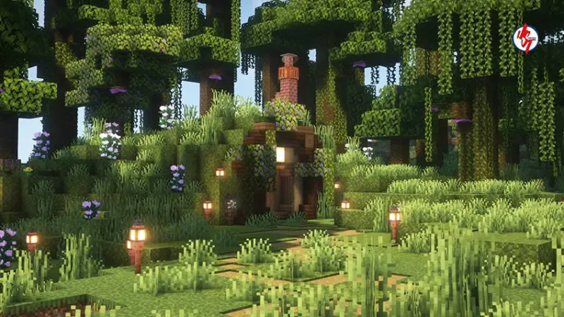 Земляной дом в небольшом холме рядом с лесом