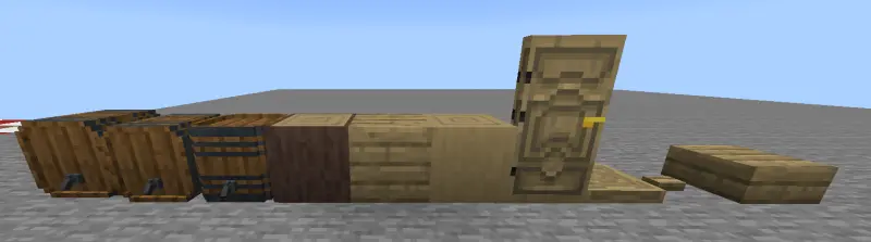 Несколько новых деревянных блоков из дуба