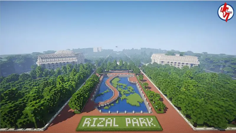 Вся большая территория парка