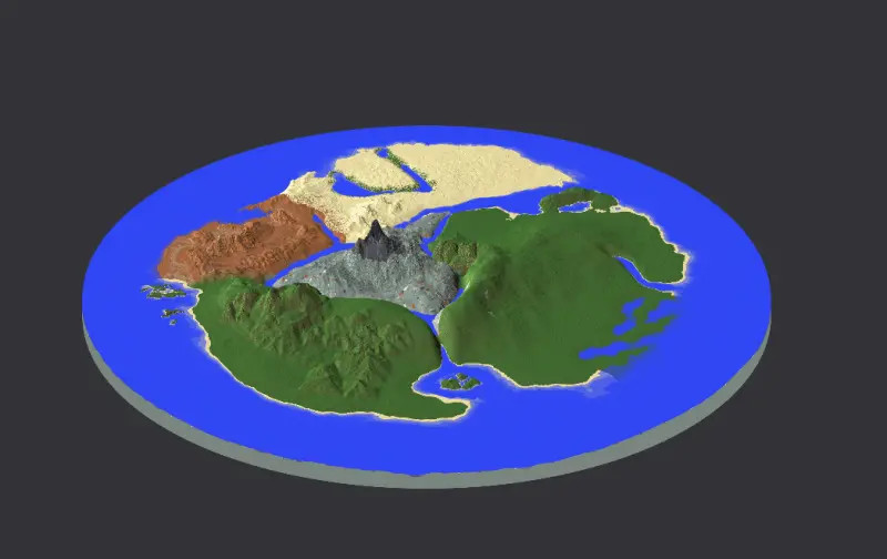 Большая карта с множеством биомов