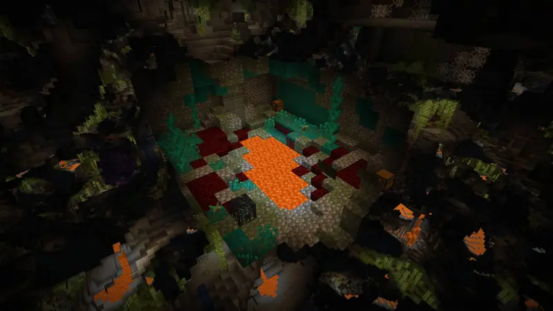 Детализированная комната в пещере