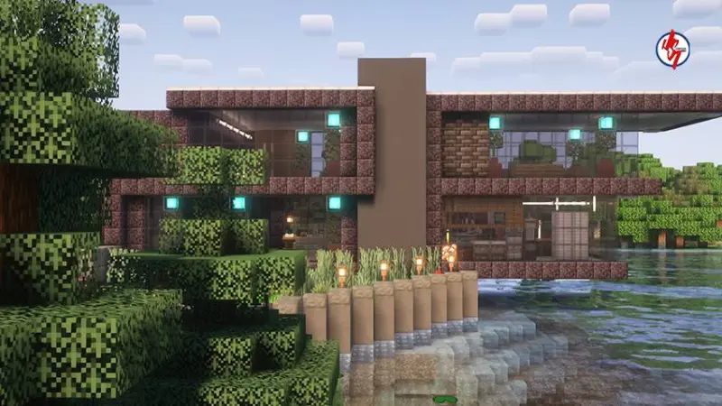 Большой темный дом у озера