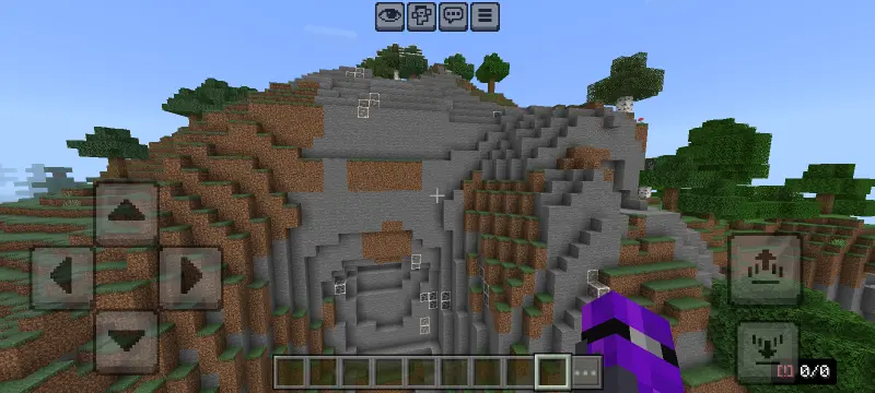 Руды с обводкой на горе